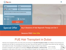 Tablet Screenshot of fuehairtransplantindubai.com